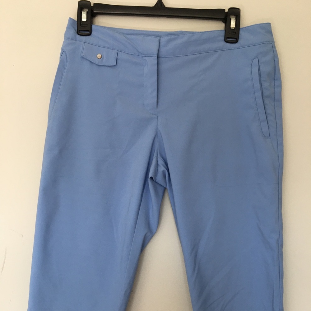Izod ladies golf capri's, light blue, size 2